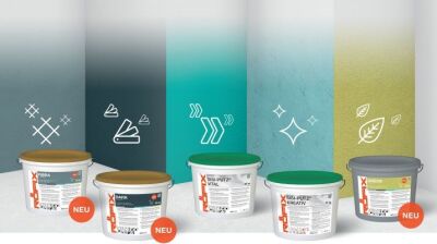 Neues Sortiment an pastösen Oberputzen