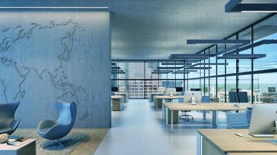 Einzigartige Beleuchtungsstrukturen fürs Büro