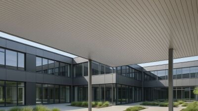 Akustische Design-Außendecken aus Aluminium