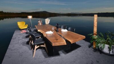 Außergewöhnliche Tische aus massivem Stammholz