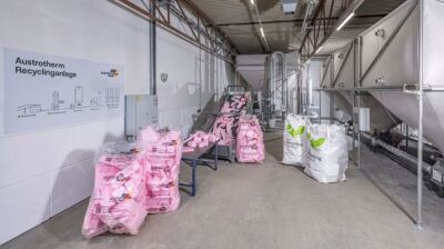 Recyclinganlage für EPS und XPS in Vollbetrieb