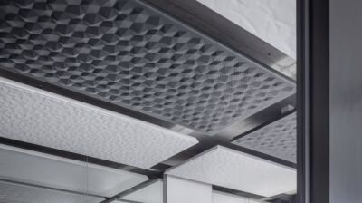 Metalldeckensegel in 3D-Optik von Lindner