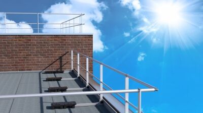 Sicherheitsgeländersystem SOPREASAFE GUARDRAIL ECO