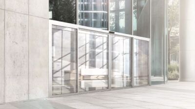 Die automatische Energiespar-Schiebetür