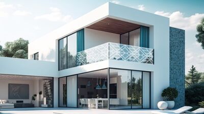 Glasgeländer mit Digitaldruck