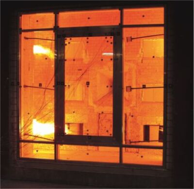 Feuerschutzfenster aus Aluminium