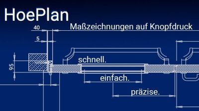 HoePlan - Maßzeichnungen auf Knopfdruck