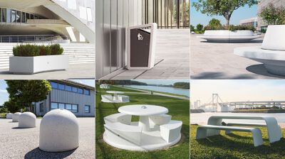 Exklusive Sitzmöbel aus Marmor und Beton