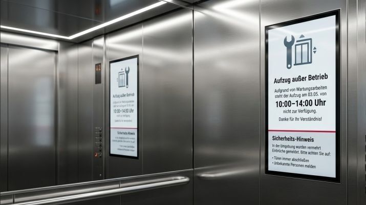 Digitale Info-Screens für Ihren Aufzug