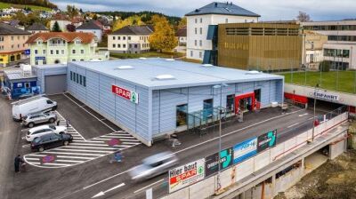 Eine Wanderhalle für EUROSPAR als Überbrückung